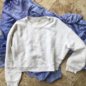 Reformation Jeans white jersey crewneck sweater